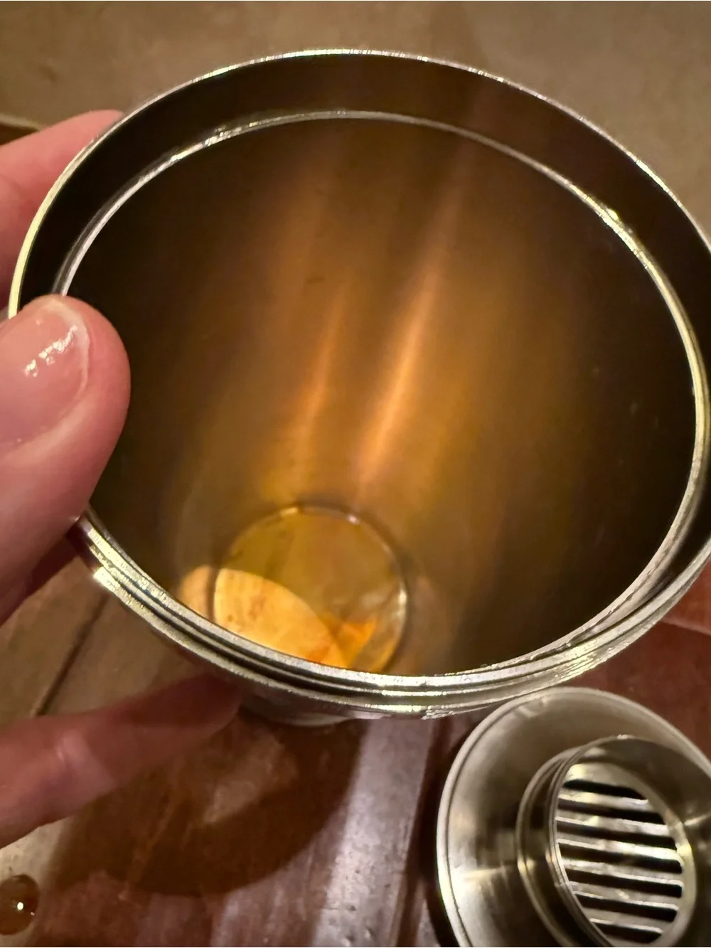 Restoration Hardware Metal Cocktail Shaker Drink Recipe Dial Heavy Duty, Rare!